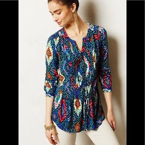 Anthropologie Maeve Topoxte Drop-waist Tunic
